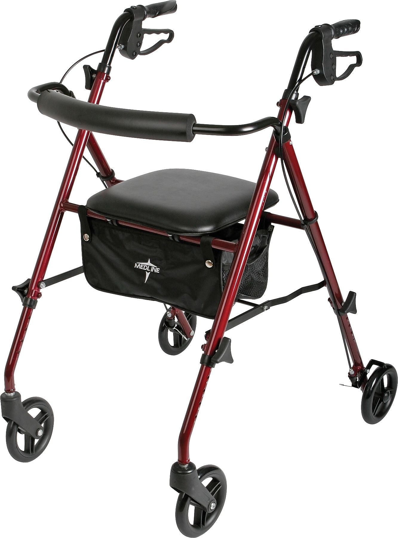 Medline Freedom Ultralight Rollators, Black, Each (MDS86825SLBLK)