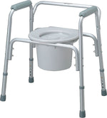 Medline Bedside Commodes, 300 lb, 4/Pack (MDS89664A)