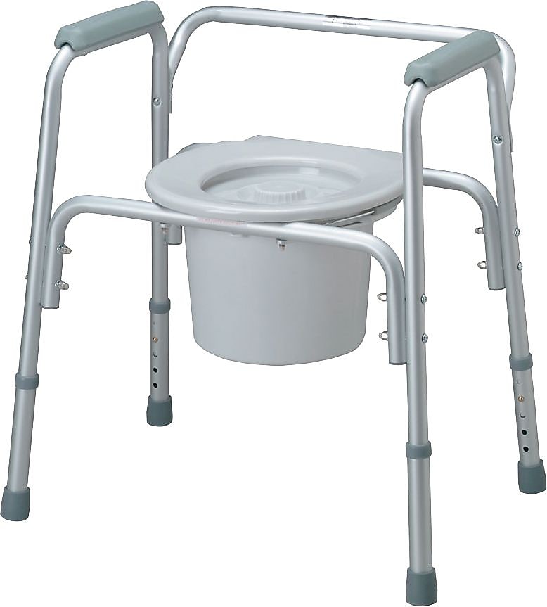 Medline Bedside Commodes, 300 lb, 4/Pack (MDS89664A)