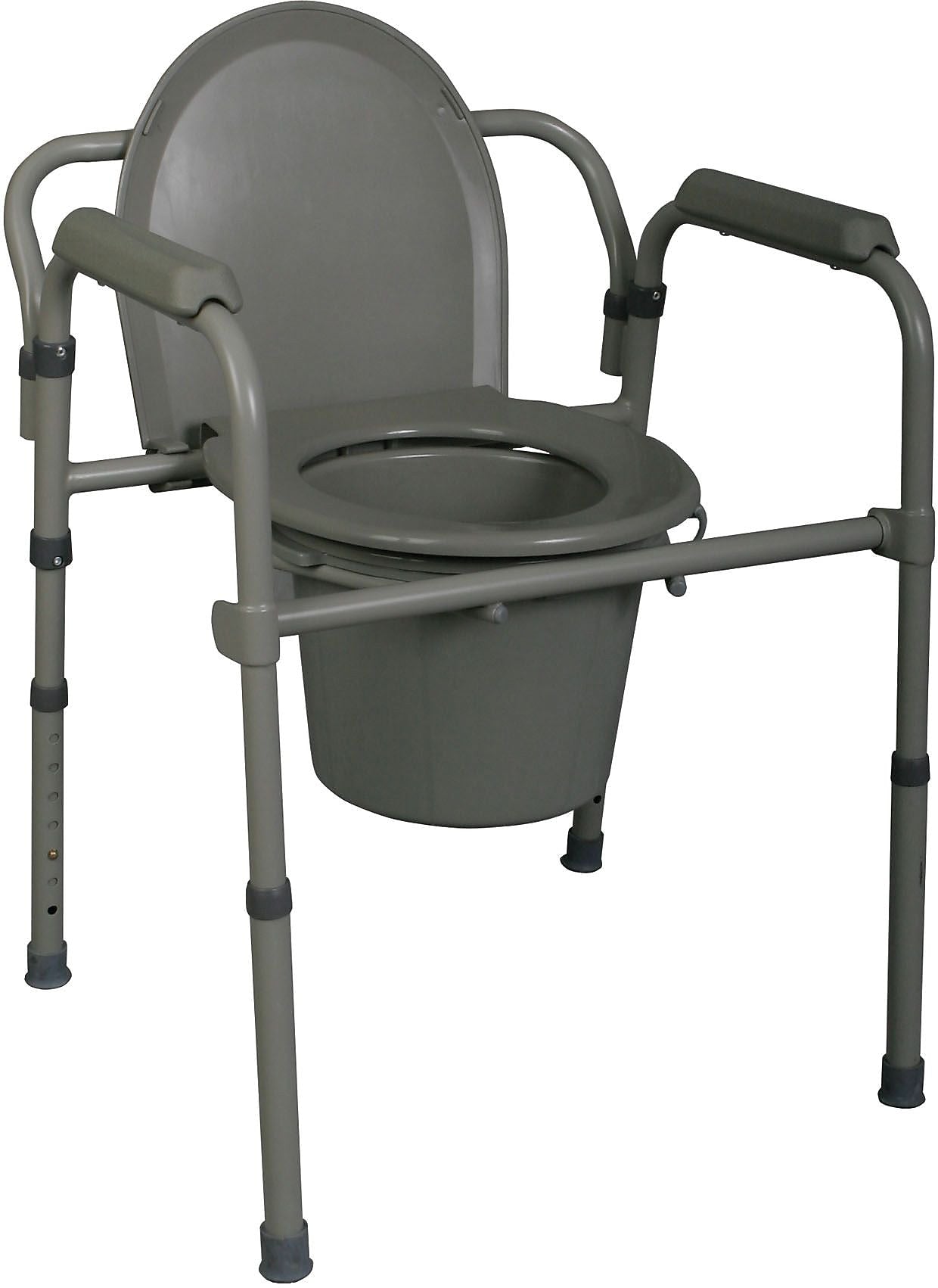 Medline Commode Seat and Lids, Bedside 3-in-1 Commodes, 4/Pack (MDS89664SL)