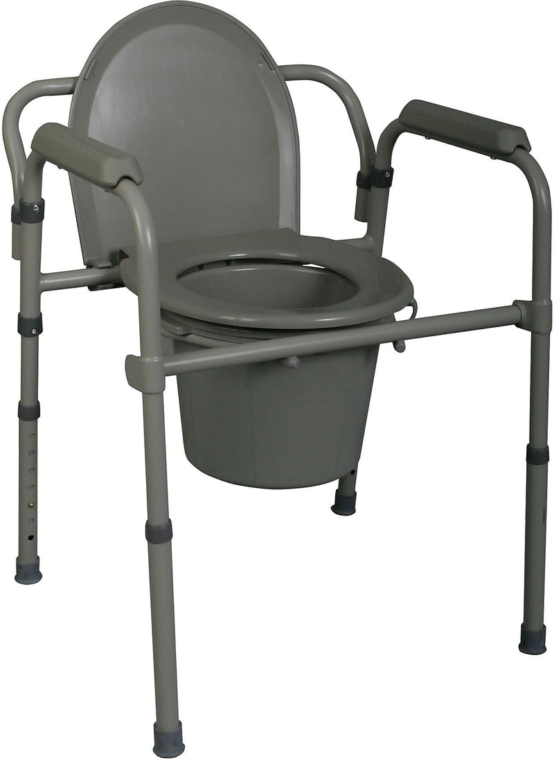 Medline Commode Seat and Lids, Bedside 3-in-1 Commodes, 4/Pack (MDS89664SL)