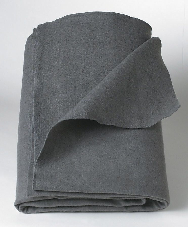 Medline Polyester/Cellulose Emergency Blankets, Gray, 80" L x 40" W, 10/Pack