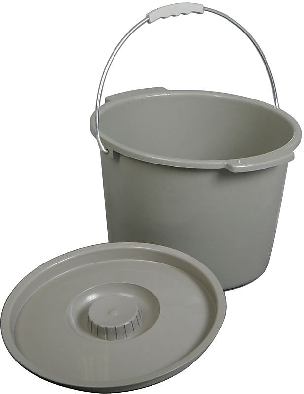 Medline Commode Buckets with Lid and Handles, 6/Pack (MDS80306B)