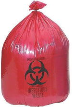 Medline Biohazard Liners; 4 gal, 17" L x 17" W, Red, 500/Pack