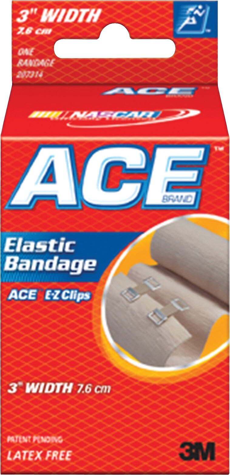 Ace Elastic Bandage with E-Z Clips, 3"W (207314)