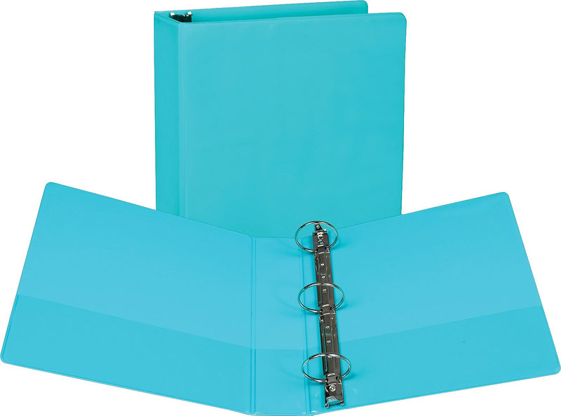 Samsill Fashion 2" 3-Ring Non-View Binders, Turquoise, 2/Pack (SAMU86677)