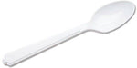 AbilityOne LC Industries Plastic Teaspoons, Heavy Weight, White, 100/Pk