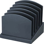 Victor Technology Midnight Black™ Wood Incline Sorter, 5 Compartments, 9 3/4"H x 9 3/4"W x 9 3/4"D