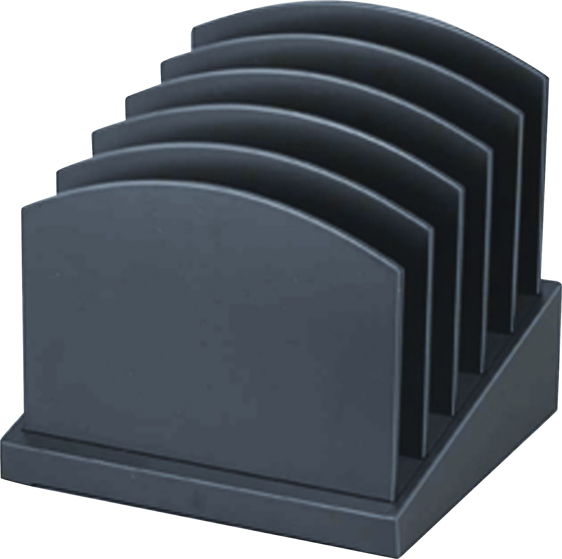 Victor Technology Midnight Black™ Wood Incline Sorter, 5 Compartments, 9 3/4"H x 9 3/4"W x 9 3/4"D