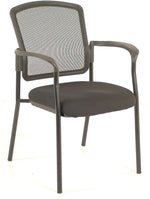 Raynor Eurotech Dakota Fabric Guest Chair, Black (7011-BLK)