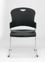 Raynor Eurotech S5000 Plastic Aire Stackable Chair, Black, 4/Carton