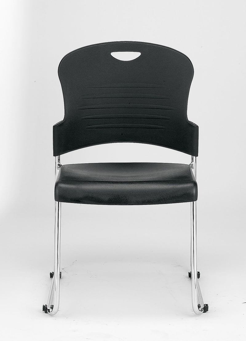 Raynor Eurotech S5000 Plastic Aire Stackable Chair, Black, 4/Carton