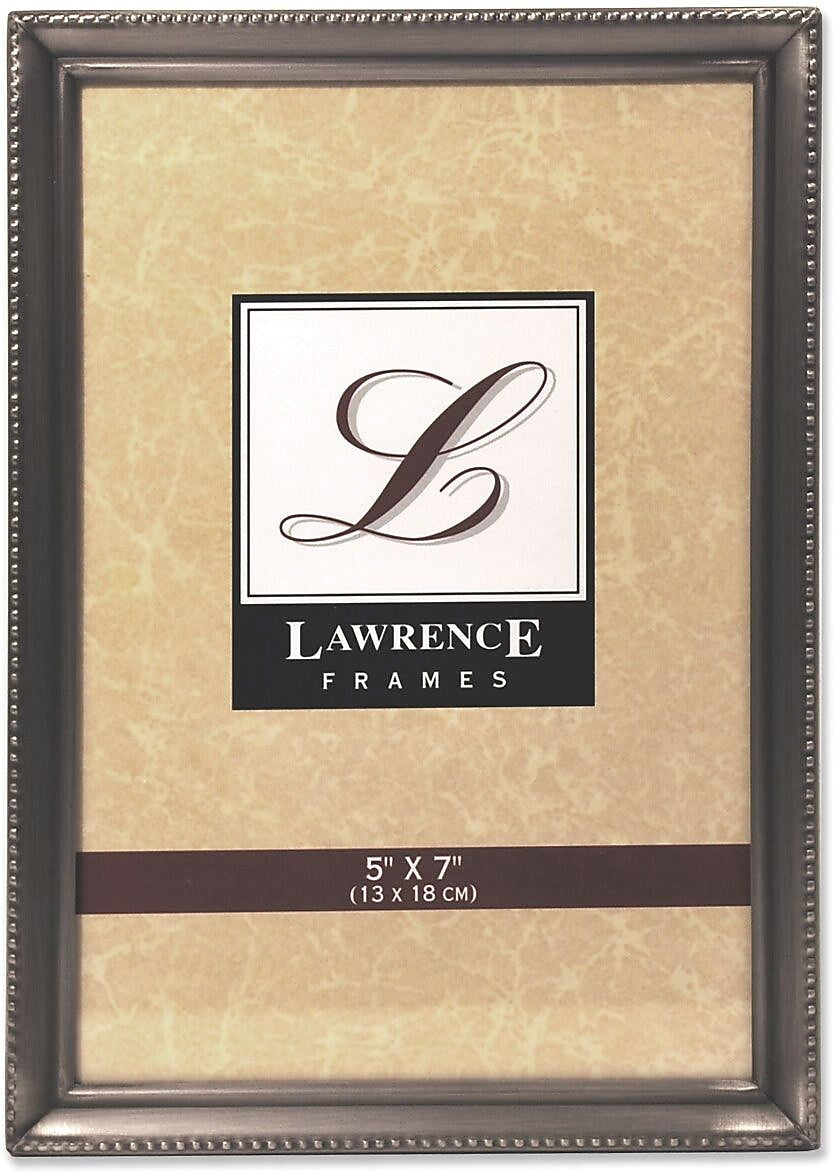 Lawrence Frames 5" x 7" Metal Picture Frame, Pewter (11557)