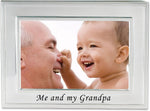 Lawrence Frames Me and My Grandpa 6" x 4" Metal Picture Frame, Silver Plated (506764)