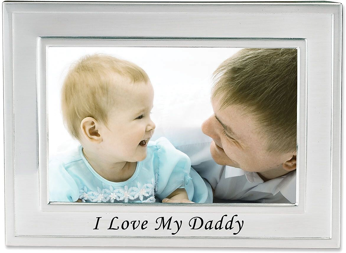 Lawrence Frames I Love My Daddy 6" x 4" Metal Picture Frame, Silver Plated (506964)