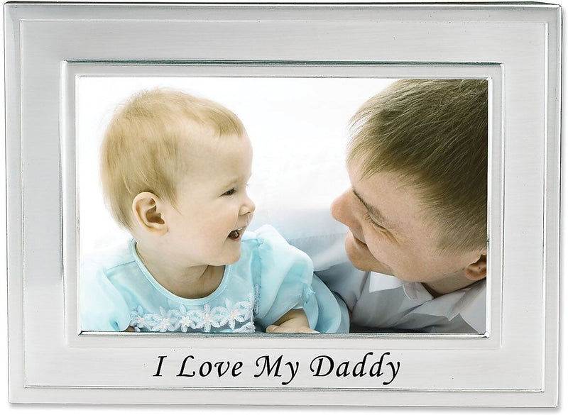 Lawrence Frames I Love My Daddy 6" x 4" Metal Picture Frame, Silver Plated (506964)