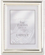 Lawrence Frames 4" x 5" Metal Picture Frame, Silver-Plate with Delicate Beading (510745)