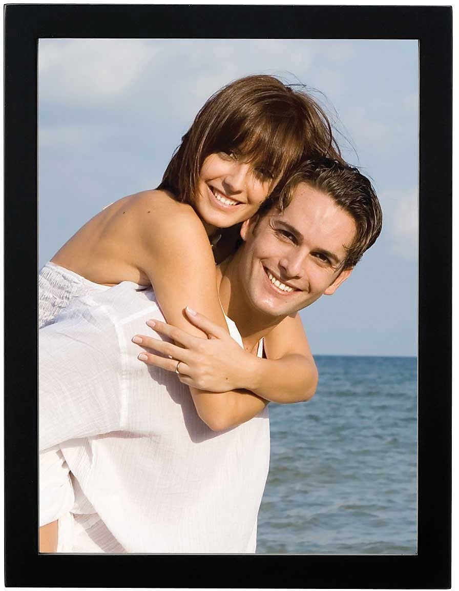 Lawrence Frames Gallery Collection 8" x 10" Wood Picture Frame, Black (755580)