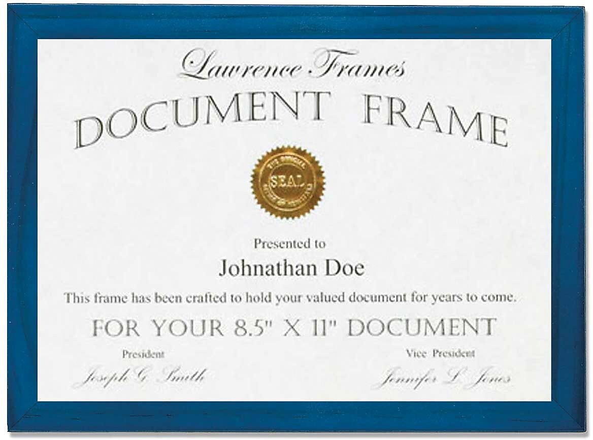 Lawrence Frames 8.5" x 11" Wooden Blue Document Frame (755781)