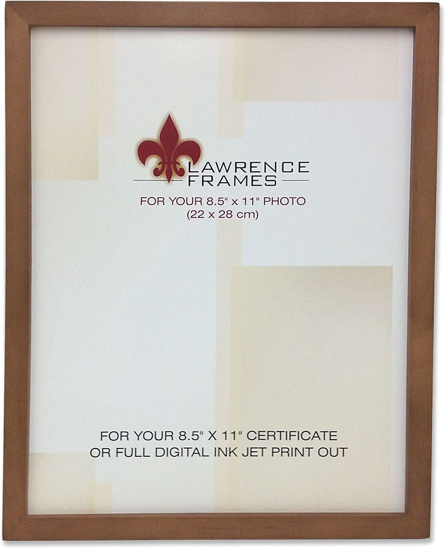 Lawrence Frames Gallery 8.5" x 11" Wood Picture Frame, Nutmeg (766081)