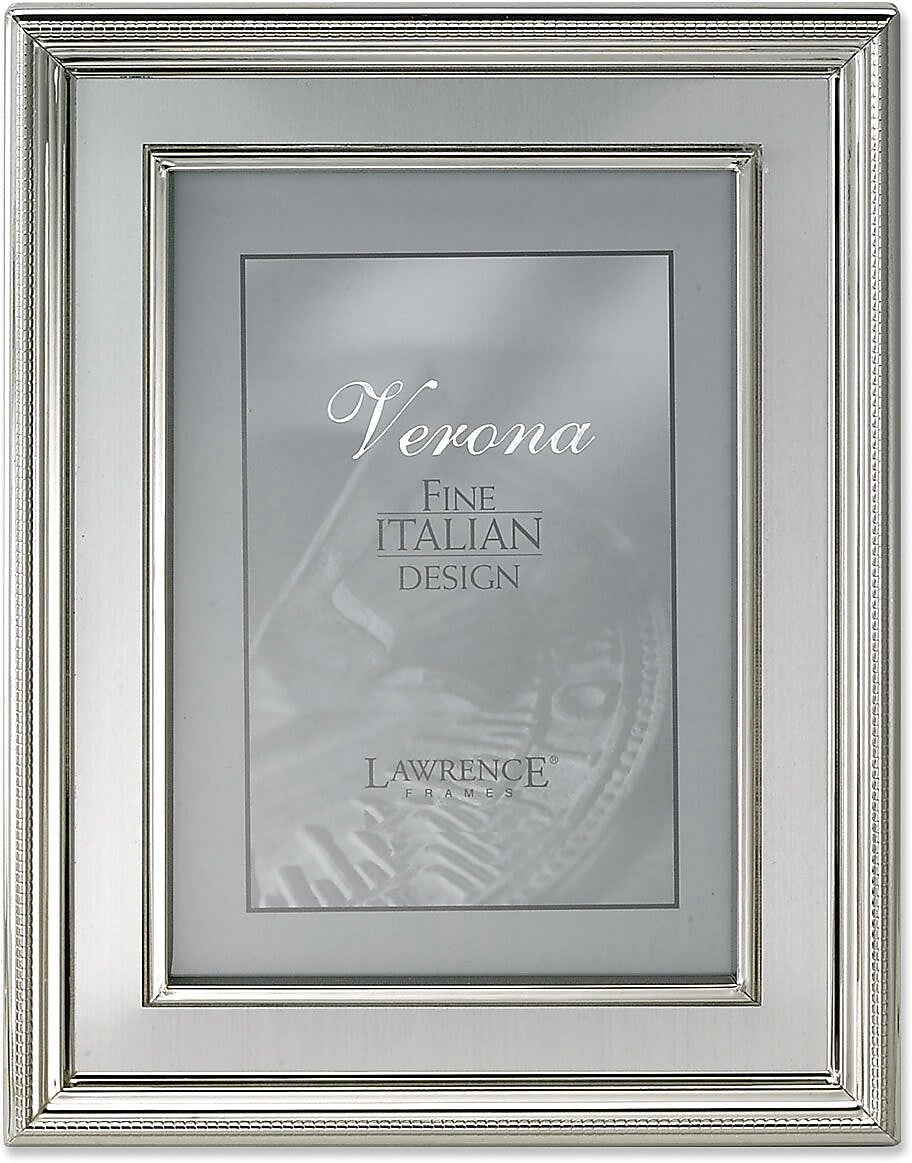 Lawrence Frames 4" x 6" Metal Picture Frame, Silver Plated (840046)