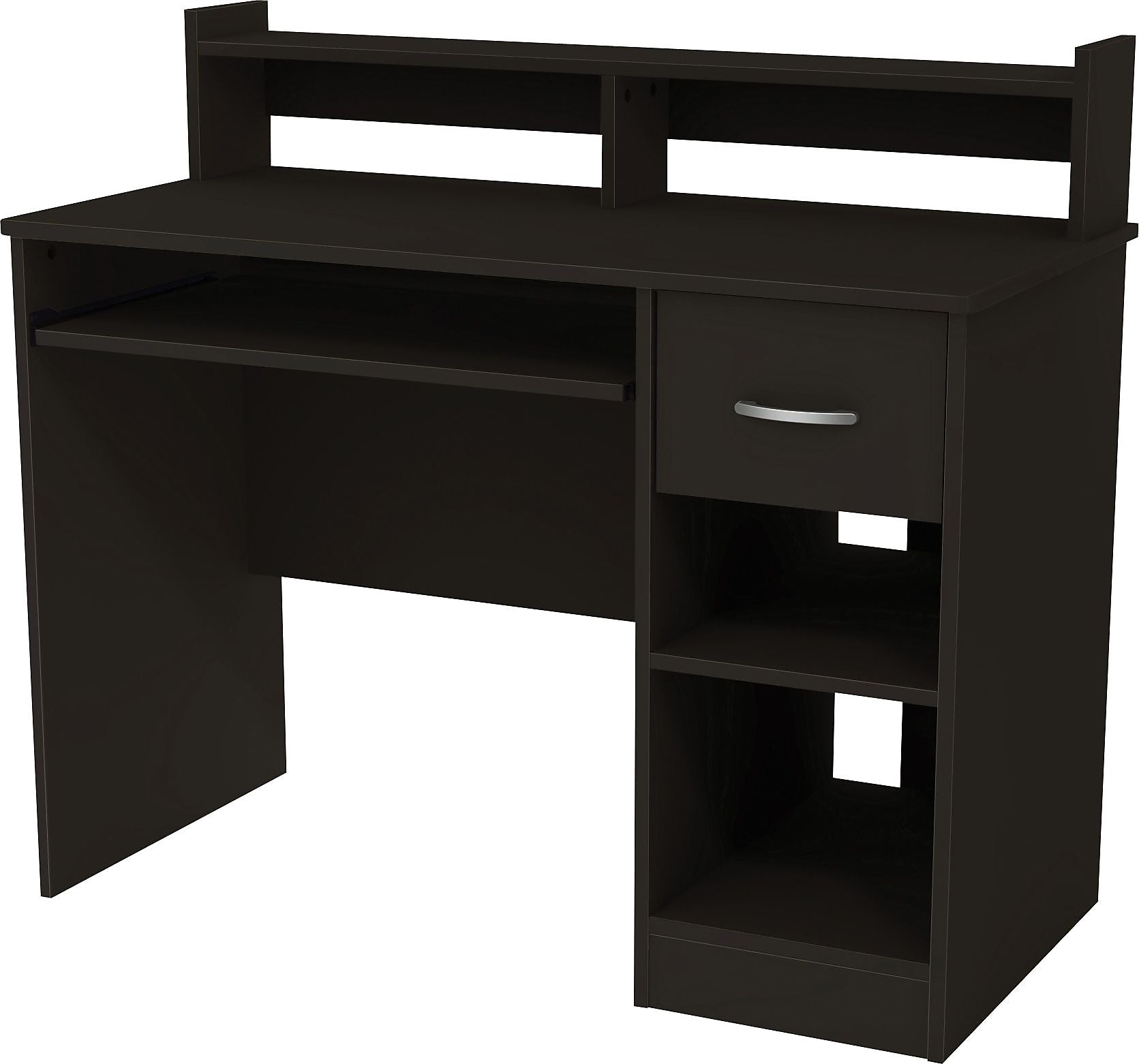 South Shore Axess 41"W Office Desk with Keyboard Tray and Drawer, Pure Black (7270076)