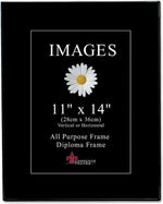 Lawrence Frames Image Collection 11" x 14" Plastic Black Picture Frame, 6/Pack (350011)