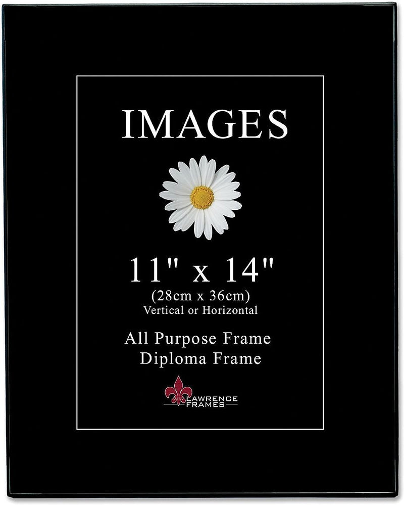 Lawrence Frames Image Collection 11" x 14" Plastic Black Picture Frame, 6/Pack (350011)