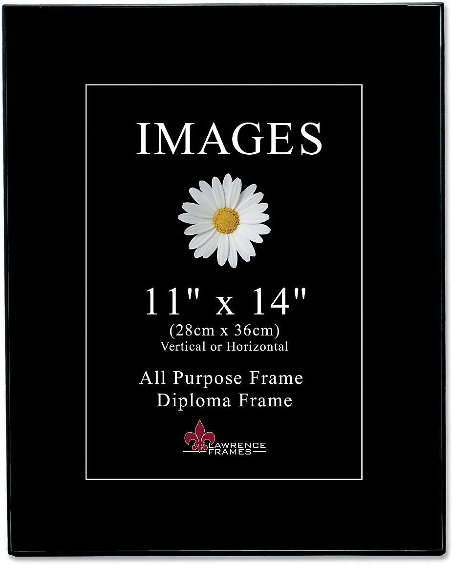Lawrence Frames Image Collection 11" x 14" Plastic Black Picture Frame, 6/Pack (350011)