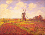 Trademark Global "Tulips in a Field Framed" Canvas Art, 24" x 32"