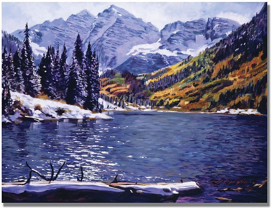 Trademark Global David Lloyd Glover "Rocky Mountain Solitude" Canvas Art, 35" x 47"