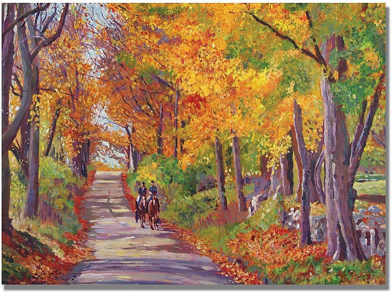 Trademark Global David Lloyd Glover "Autumn Ride" Canvas Art, 22" x 32"