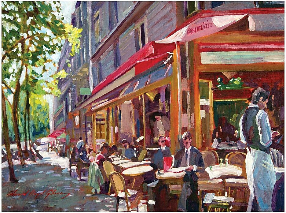 Trademark Global David Lloyd Glover "Paris Cafe" Canvas Art, 24" x 32"