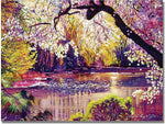 Trademark Global David Lloyd Glover "Central Park Spring Pond" Canvas Art, 35" x 47"