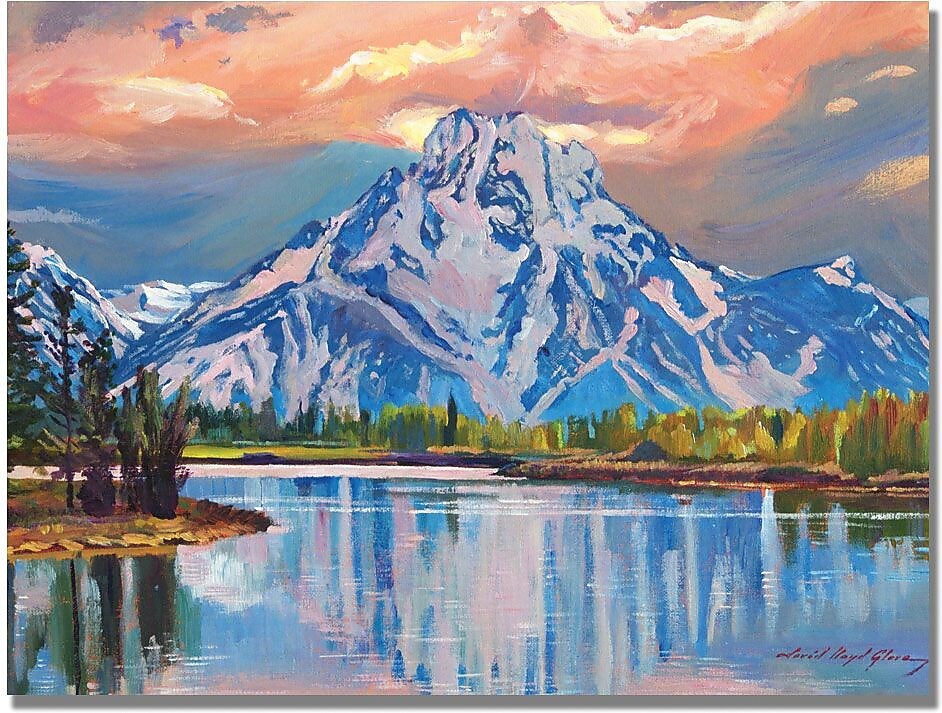 Trademark Global David Lloyd Glover "Majestic Blue Mountain" Canvas Art, 35" x 47"