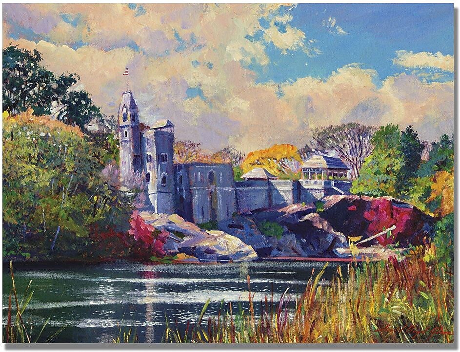 Trademark Global David Lloyd Glover "Belvedere Castle Central Park" Canvas Art, 18" x 24"