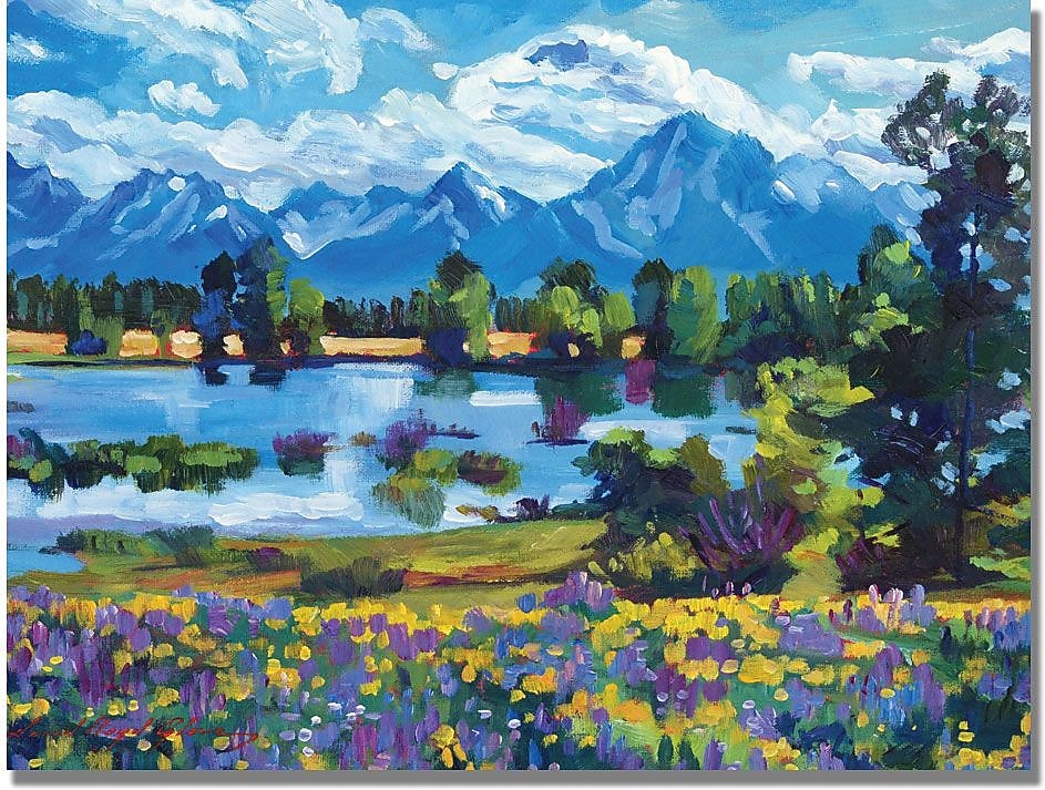 Trademark Global David Lloyd Glover "Wildflower Valley" Canvas Art, 35" x 47"
