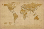 Trademark Global Michael Tompsett "Antique World Map" Canvas Art, 16" x 24"