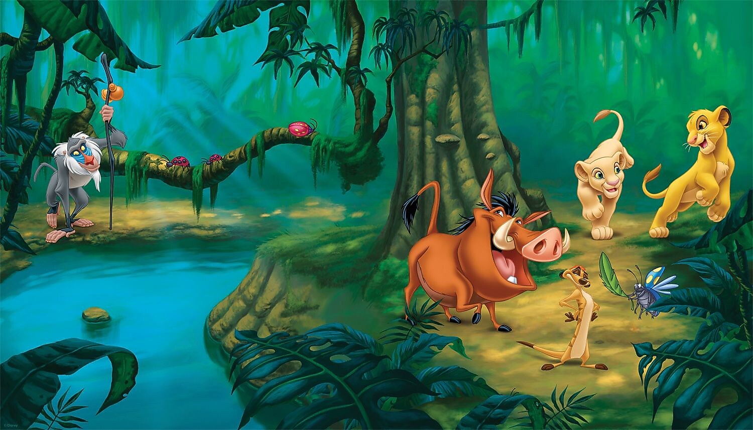 RoomMates® Lion King Chair Rail Prepasted Wall Mural, 6 ft H x 10 1/2 ft W