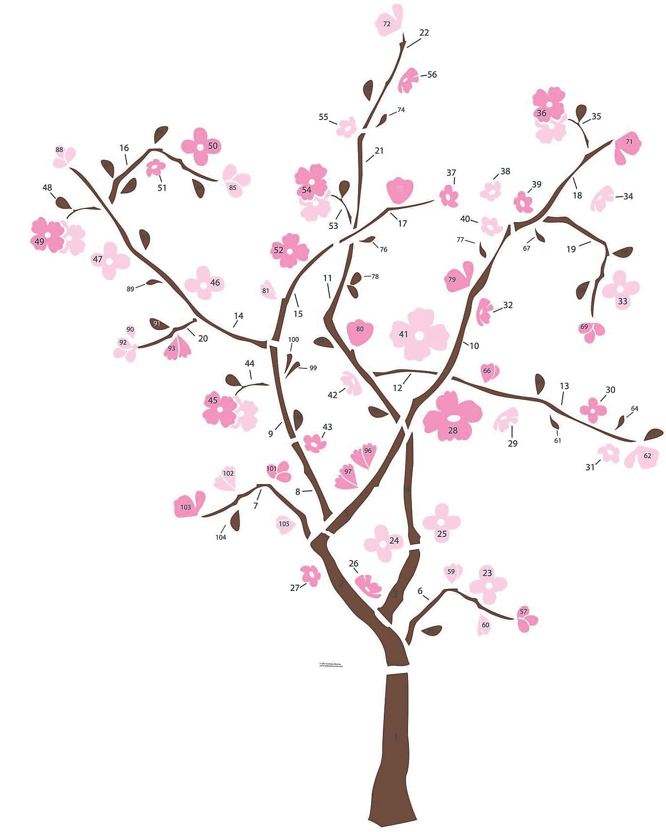 RoomMates® Spring Blossom Tree Peel and Stick Giant Wall Decal, 18" x 40"