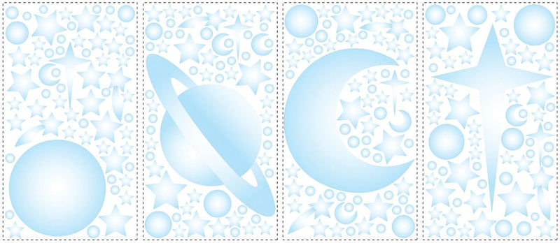 RoomMates® Celestial Stars and Planets Glow in the Dark Peel and Stick Wall Decal, 10" x 18"