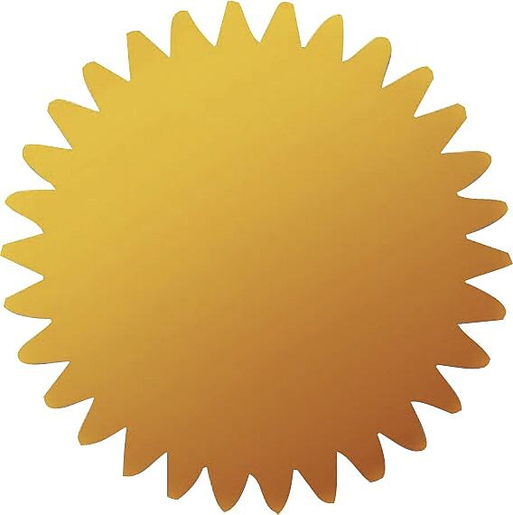 Great Papers Gold Foil Value Certificate Seals, 1.75" Diameter, 100/Pack (949351)