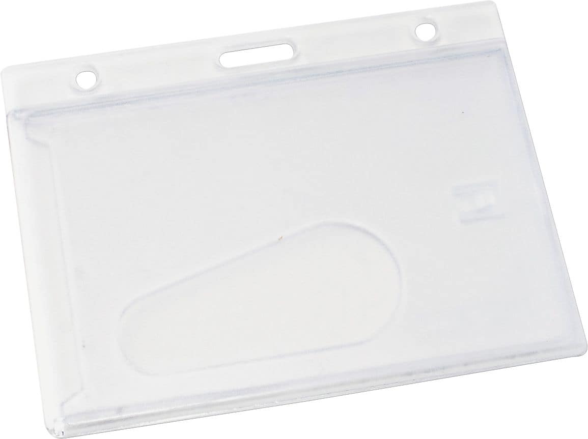 Advantus Frosted Rigid Pocket Slide ID Badge Holder, Clear, 25/Pack (AVT76075)