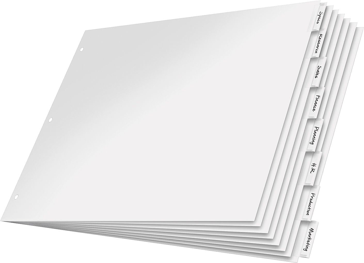 Cardinal® 11" x 17" Paper Insertable Dividers, 8-Tab, Clear, 1/St