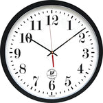 Chicago Lighthouse Black ATOMIC Contemporary Clock, 16.5" Overall Diameter, Black Case, 1 AA sold separately (67300302)