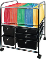 Advantus File Cart with 5 Storage Drawers, Letter/Legal, Black (AVT34100)