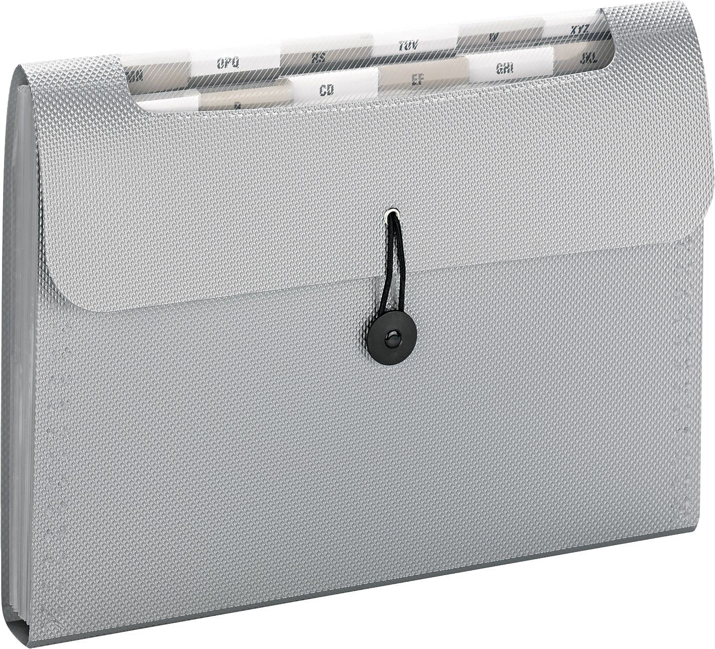 Smead Heavy Duty Step Index Organizer, 12-Pocket, Letter, Poly, Silver (70903)