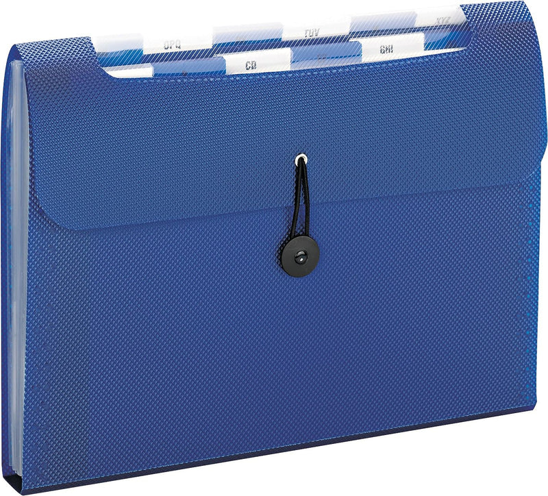 Smead Heavy Duty Step Index Organizer, 12-Pocket, Letter, Poly, Navy (70902)