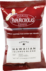 Papa Nicholas Premium Hawaiian Islands Blend Ground Coffee, Light/Mild Roast, 2.5 oz. Packets, 18/Carton (PCO25181)