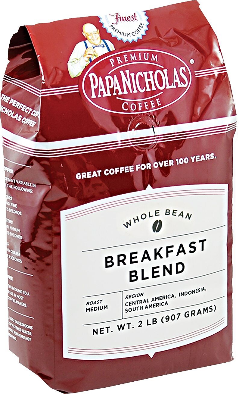 PapaNicholas Coffee Breakfast Blend Coffee, Medium Roast, 2 lbs. (PCO32006)